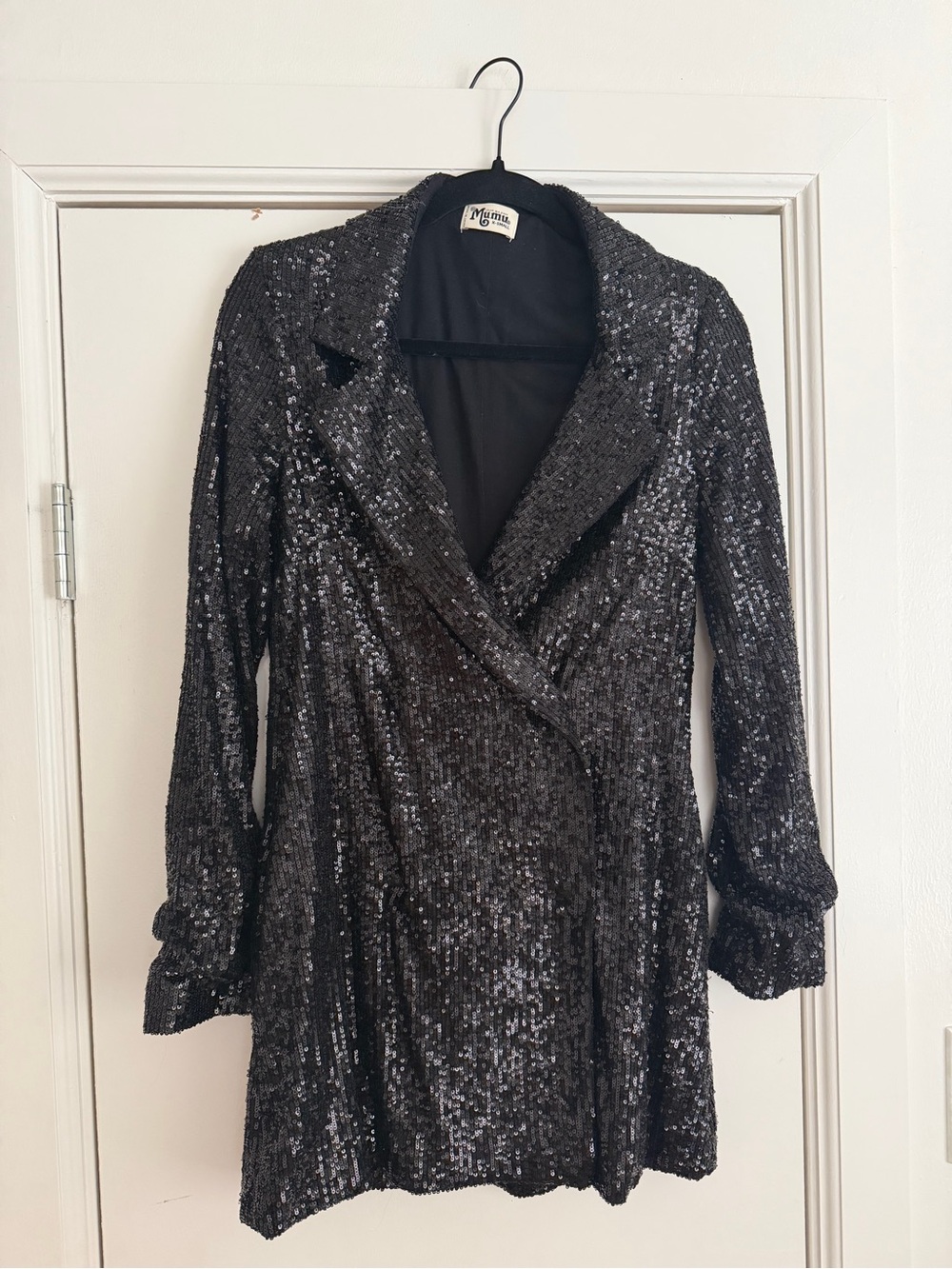 Show Me Your MuMu Black Sequin Blazer Dress